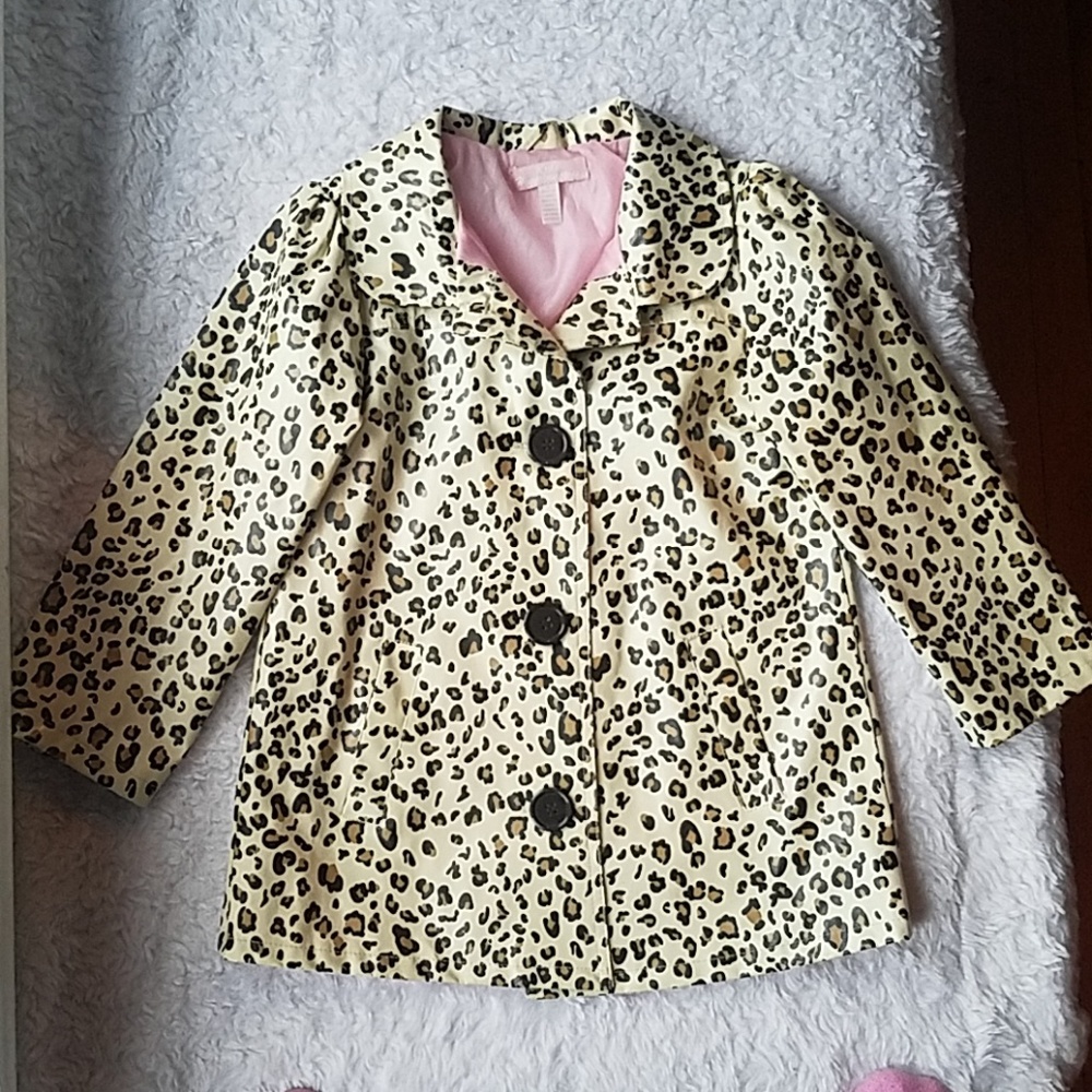 Kids Headquarters leopard print raincoat
